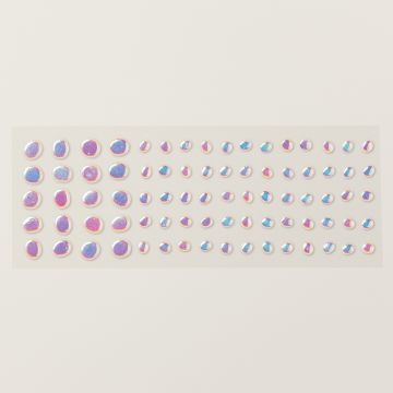 Flat adhesive backed pearls
